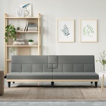 Sofa Bed Dark Grey Polyester, Plywood, Foam, Plastic Medium - $7,818.57 MXN