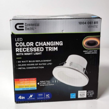 Commercial Electric 4&quot; LED Color Changing Recessed Trim w/Night Light 625 Lumens - £15.73 GBP