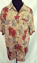 Caribbean Joe Island Casual Mens Size Large Hawaiian Tropical Aloha Multicolor - £13.25 GBP