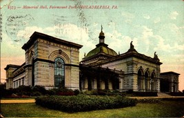 Memorial Hall Fairmount Park Philadelphia PA Penn. Antique 1909 Postcard BK48 - £3.87 GBP