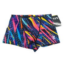 TYR Mens Contact All Over Square Leg Swim Trunks Geometric Multicolor 32 - £18.87 GBP