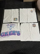 4 Pieces of Cut Up T Shirts for Quilt Making Fudpucker 2000,2002 and more - $11.30