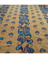 VTG Afghan Knitted Blanket Handmade Throw Quilt Multicolor 68x50 Paisley... - $101.87 CAD