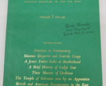 Chater Cosmo Transactions Masonic Research in the Far East Volume 5 1983... - $197.01