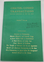 Chater Cosmo Transactions Masonic Research in the Far East Volume 5 1983... - $197.01