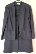 vintage 70&#39;s Cedar Hill dress suit size S women blazer &amp; skirt dark gray - £13.42 GBP