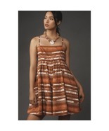 New Anthropologie Hutch Bandeau Romper $160 X-SMALL Brown Striped - £81.20 GBP