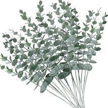Aumveyi 20Pcs.Faux Eucalyptus Stems Flowers Short Artificial Eucalyptus ... - £23.51 GBP