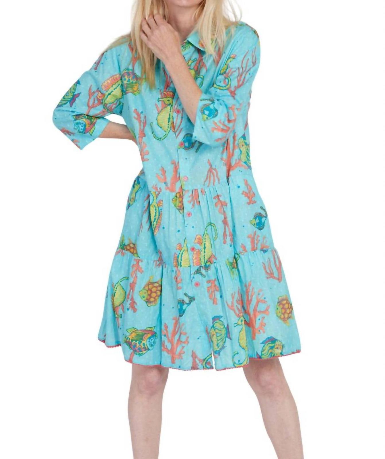 Modaposa Alcee Sea Life And Coral Print Dress Size M - $31.68