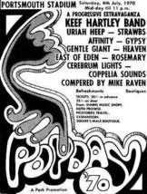 Pop Day - Uriah Heep - Gentle Giant - Portsmouth Stadium - 1970 - Concert Poster - £9.64 GBP