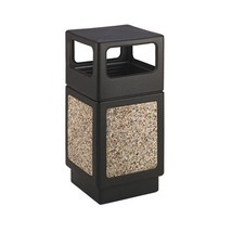 Safco Products Canmeleon Outdoor/Indoor Aggregate Panel Trash Can 9472NC, Black, - £434.29 GBP