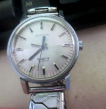 Bifora Quartz men&#39;s 32 768 hz stainless steel Watch two tone dial - $46.60