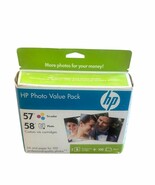 HP Photo Value Pack Tricolor Ink Black Ink 100 Photo Paper Sheets Laser ... - $52.81 CAD