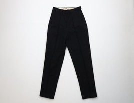 Vintage 50s 60s Boys 10 Wool Burlap Tapered Leg Chino Pants Trousers Bla... - $49.45