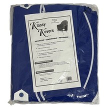 Klassy Kovers / Patio Resin Low Back Chair Cushioned Slipcover Blue New - £14.49 GBP