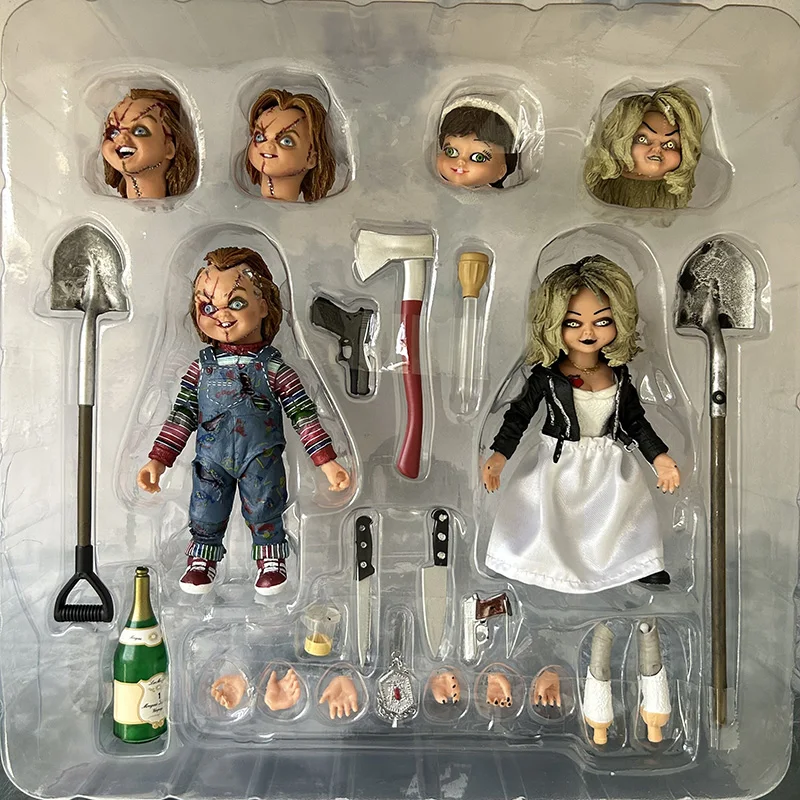 NECA Bride Of Chucky Doll Action Figure Ultimate Scary Play Chucky Tiffany Gets - £60.53 GBP+
