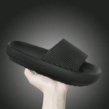 Men Platform Slippers 4.5cm Thick Sole Bathroom Non-Slip Soft Couple Sandals Hom - £13.55 GBP