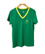 Nike Oregon Ducks V Neck T Shirt Green Yellow Womens Large SS University UO - $217.44 MXN