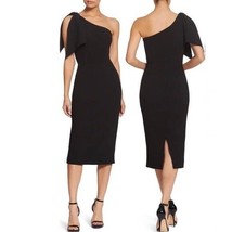 Dress The Population Tiffany One Shoulder Midi Dress in Black Size XL NWT - £66.28 GBP