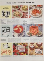 1942 Print Ad Jello Gelatin &amp; Pudding Winter Recipes for Entertaining - £15.62 GBP