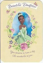 The Princess and the Frog Greeting Card Birthday Disney &quot;Beautiful Daughter&quot; - £3.73 GBP