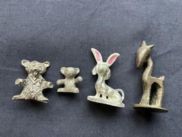 Vintage Lot Of Four Miniature Pewter(?) Brass(?) Animal Figures  - $372.79 MXN