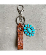 Turquoise Genuine Leather Key Chain - $36.95 CAD