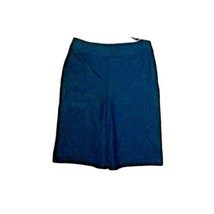 Banana Republic Skirt Black Women Wool Lined Zipper Size 0 Front Kick Pleat - £21.31 GBP