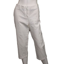 Lands End Women Size 16 Petite, Stretch Chino Slim Crop Pants, White - $22.99