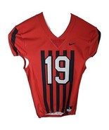 Red Football Jersey #19 Large with Black Stripes New Nike Game Day Practice - $32.67