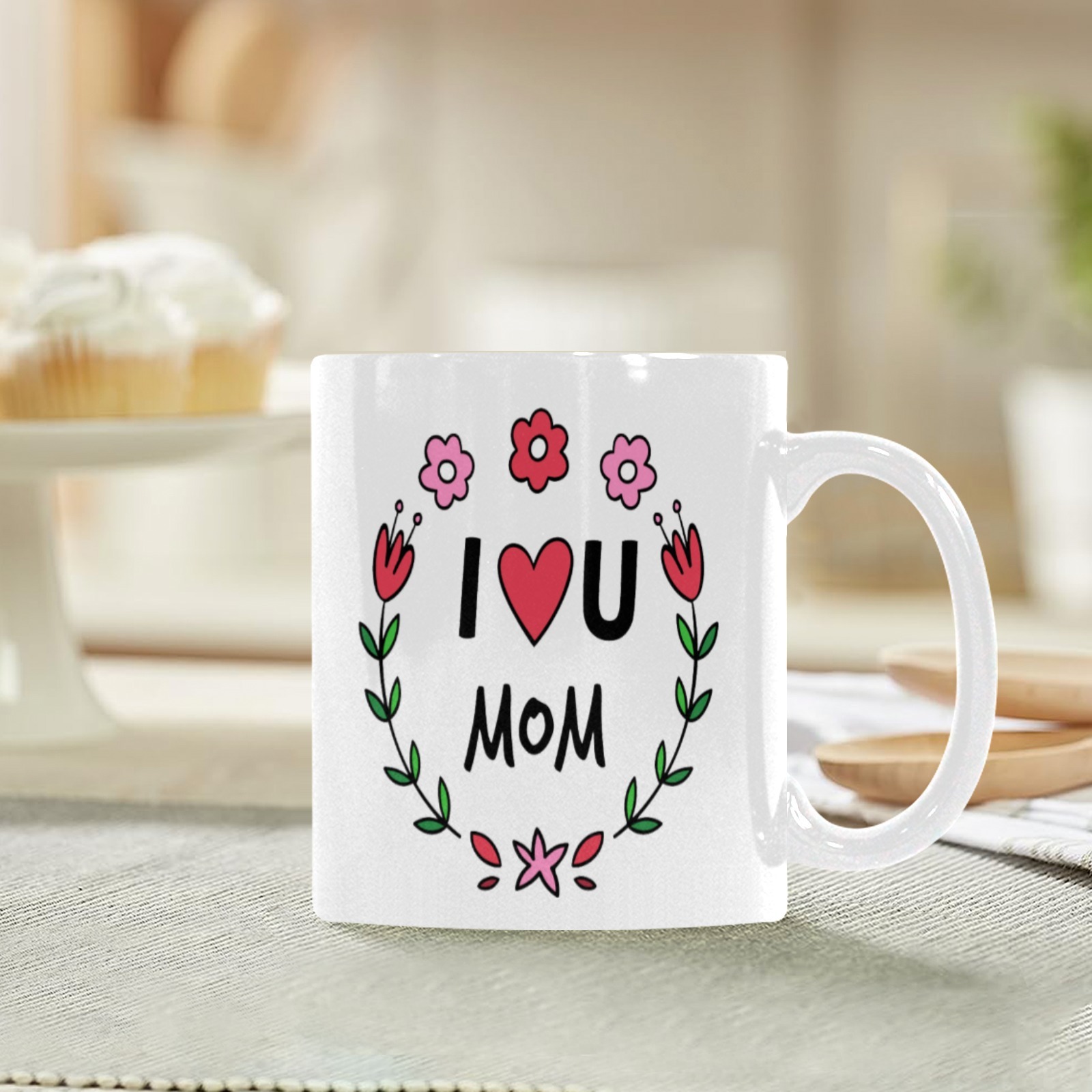 Primary image for Ceramic Mug – 11 oz White Coffee Mug – Mother's Day Gift - ILU Mom