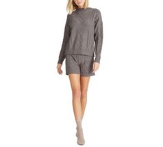 Vigoss Usa Womens Cable Knit Shorts Color Gray Size M - £37.88 GBP
