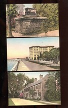 3 South Carolina Postcards Hand Colored Fort Sumter Hotel Middleton Place - $7.91
