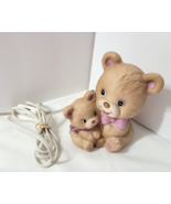 Girl Bears Vtg Nightlight Purple Neck Bows George Good Japan Josef Inclu... - $584.77 MXN
