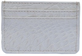 Nice Looking Dusty Grey Multi Card Slots Original Crocodile Leather Card Holder - $179.99