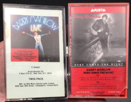 Lot of Two (2) Barry Manilow Cassette Tapes - Here Comes The Night &amp; Live - £7.62 GBP