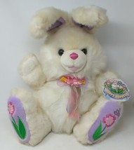 Dan Dee Hoppy Hopster Easter Bunny Plush White Flowers &amp; Butterfly New W Tag VTG - £35.68 GBP