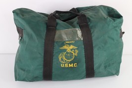 Vintage 70s 80s Distressed Spell Out USMC Marines Handled Duffel Bag Gre... - £61.23 GBP