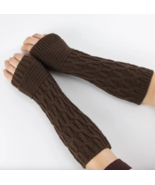 Factory Long Sleeved Fingerless thickened Wool Gloves Turtle Doves - £10.07 GBP