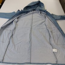 Yest Women's Front Button Blue Denim Removable Hoodie Coat Jacket Pockets Size 8 image 11