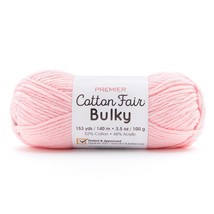 Premier Yarns Cotton Fair Bulky Yarn Solid Ballet Pink - $34.68