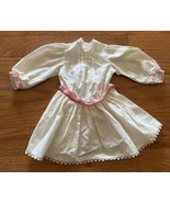 American Girl Pleasant Company Samantha's Tea Dress 1993 cream pink - $12.84