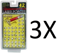 42-Head Keychain Laser Pointer Kit Batteries Included (set of 3) - $26.27