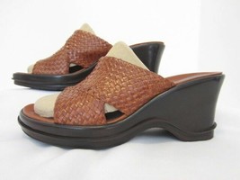 Clarks Indigo Saddle Woven Leather Chunky Platform Wedge Comfort Sandals... - £39.08 GBP