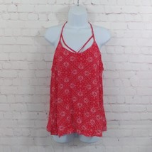 No Boundaries Top Womens Juniors Large Red Bandana Sleeveless Open Back Tank  - $17.99