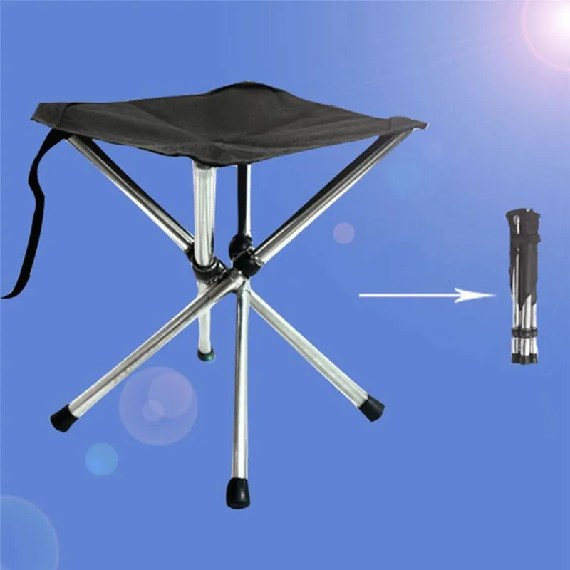 New Folding Sofa Outdoor Portable Telescopic Stool Stainless Steel Camping - £15.56 GBP+