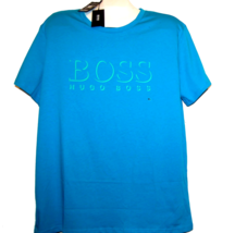 Hugo Boss Men&#39;s Teal Blue Sun Protection SPF 50+ Cotton T-Shirt Shirt Si... - $92.27