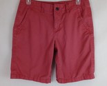 Urban Pipeline Flat Front Red Salmon Denim Chino Shorts Size 34W Inseam 10&quot; - $14.54