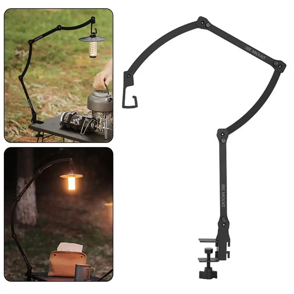 Ble rustproof folding lantern stand pole ultra light 360 degree adjustable camping tool thumb200
