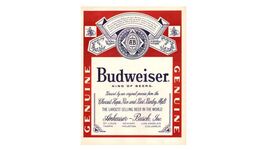 Budweiser Beer Vintage Logo Poster Print on Metal Sign 12x8in Old New L - €21,35 EUR